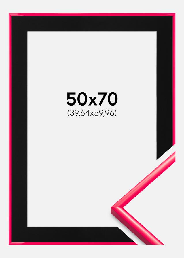 Ramme New Lifestyle Hot Pink 50x70 cm - Passepartout Sort 16x24 inches