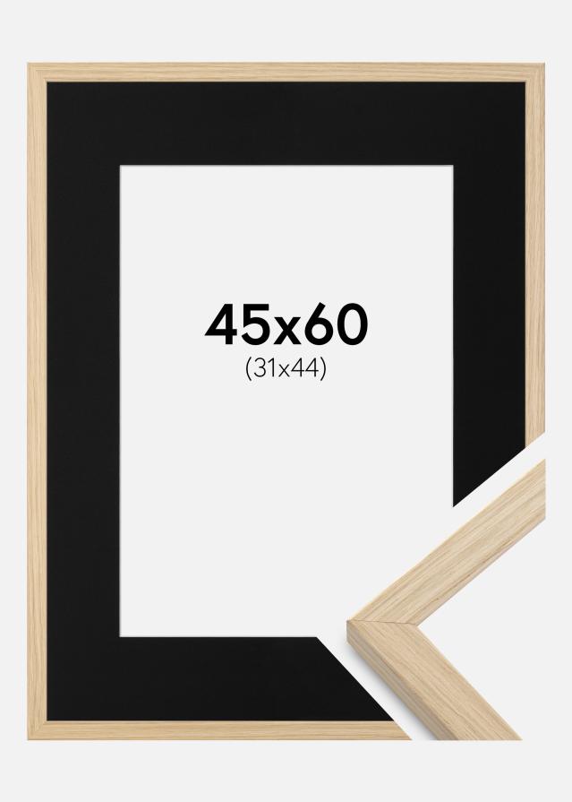 Ramme Grimsåker Eg 45x60 cm - Passepartout Sort 32x45 cm
