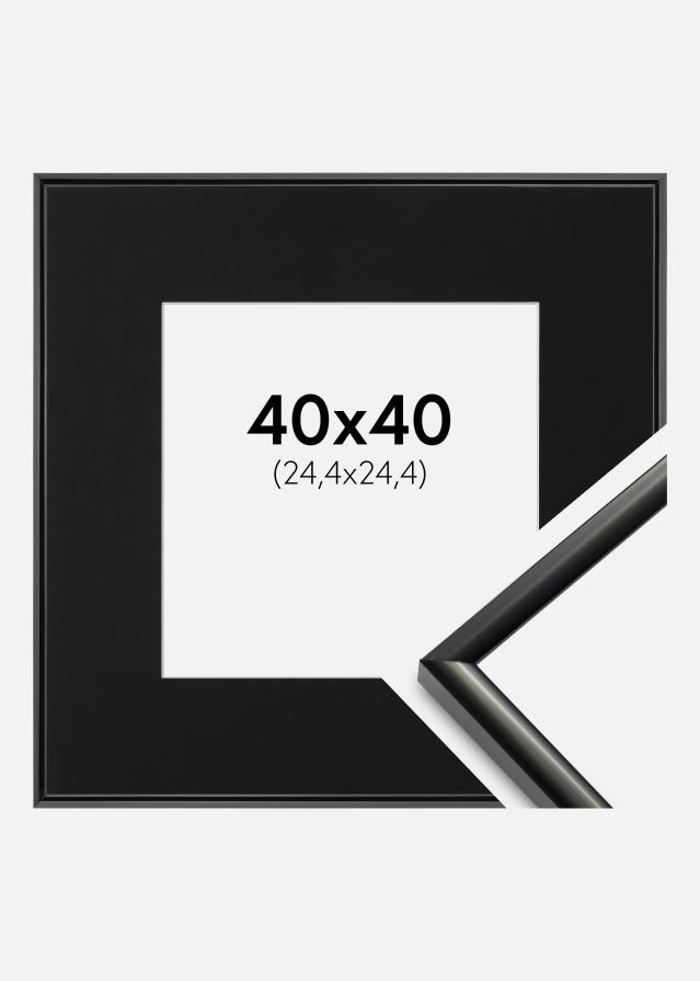 Ramme New Lifestyle Sort 40x40 cm - Passepartout Sort 10x10 inches