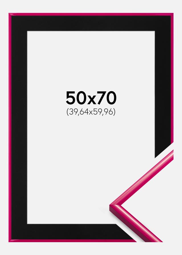 Ramme New Lifestyle Mørk Rosa 50x70 cm - Passepartout Sort 16x24 inches