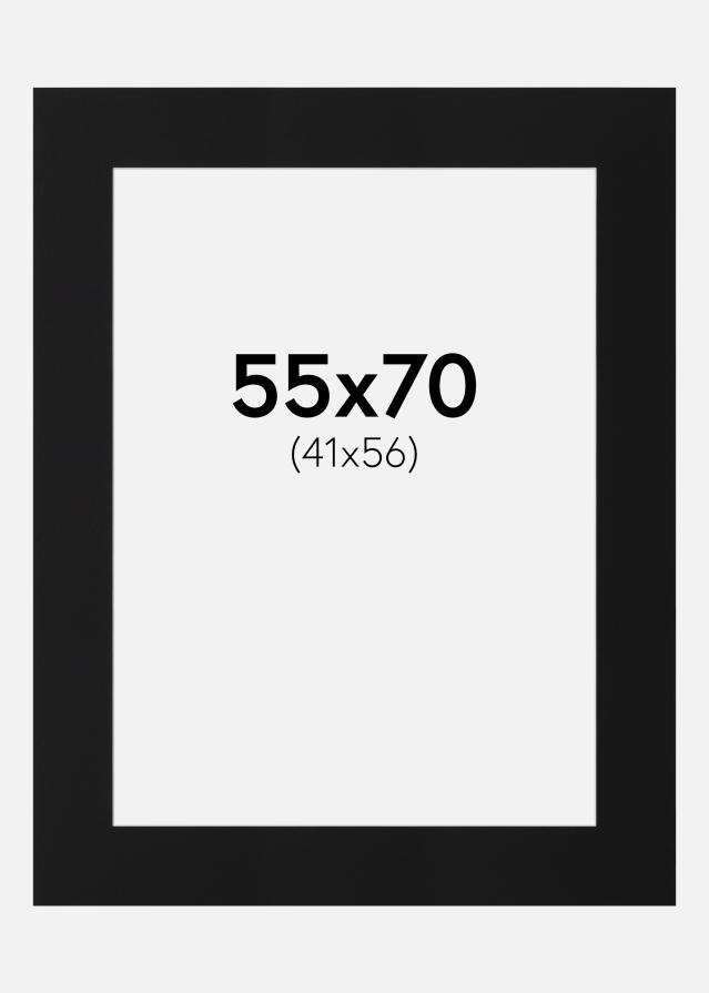 Passepartout Sort Standard (Hvid kerne) 55x70 cm (41x56)