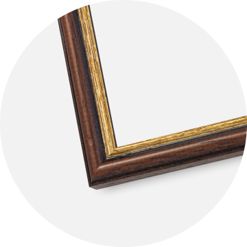 Ramme Horndal Brun 40x40 cm - Passepartout Hvid 32x32 cm