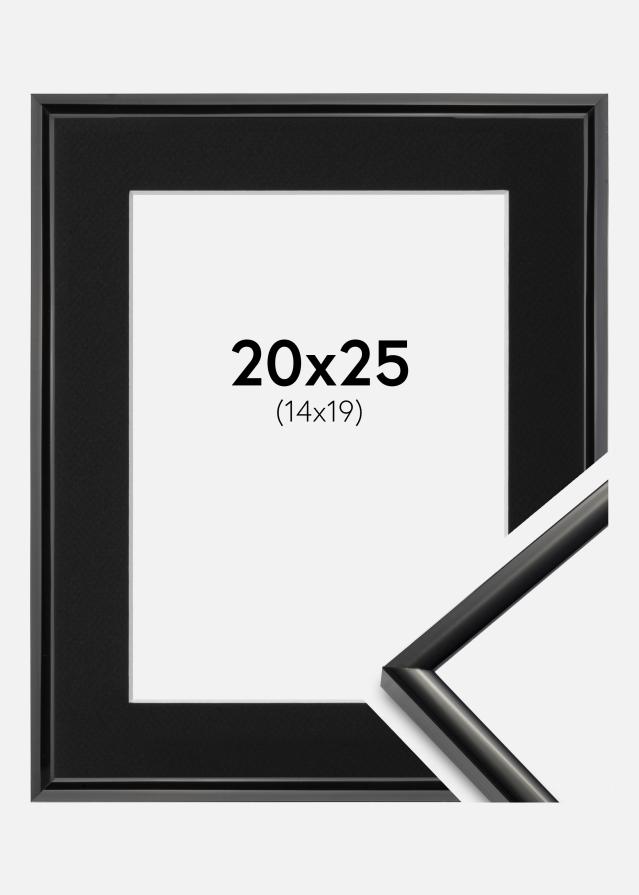 Ramme New Lifestyle Sort 20x25 cm - Passepartout Sort 15x20 cm