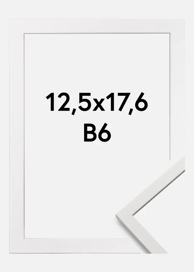 Ramme Edsbyn Akrylglas Hvid B6