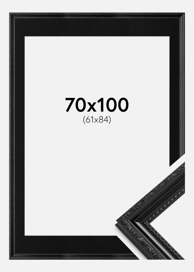 Ramme Abisko Sort 70x100 cm - Passepartout Sort 62x85 cm