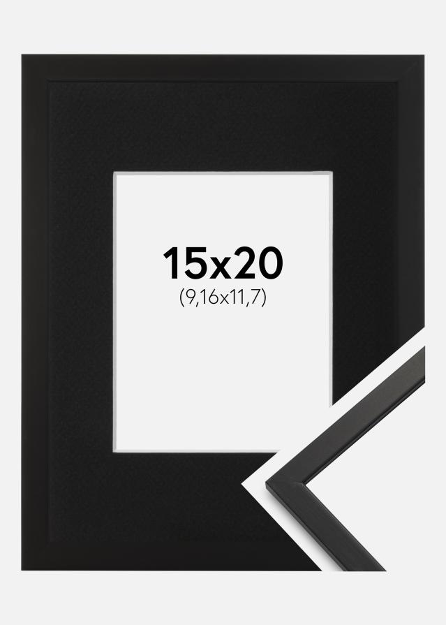 Ramme Edsbyn Sort 15x20 cm - Passepartout Sort 4x5 inches