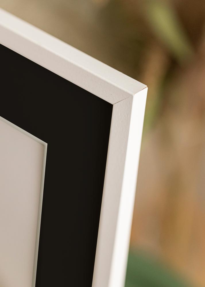 Ramme Edsbyn Hvid 15x20 cm - Passepartout Sort 4x5 inches (10,16x12,7 cm)
