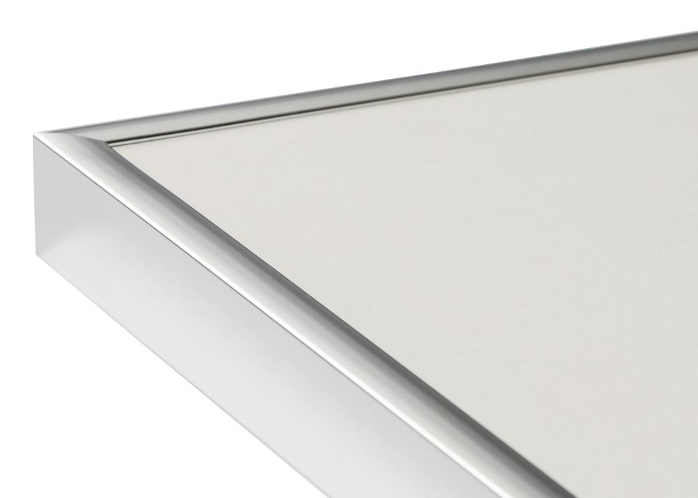 Ramme Poster Frame Aluminum Sølv 70x100 cm - Passepartout Sort 60x90 cm