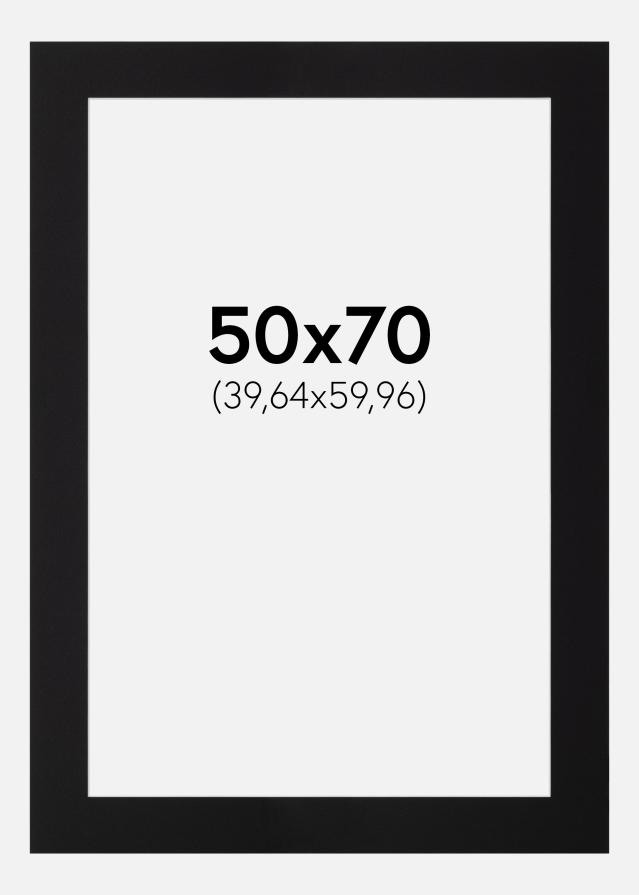 Passepartout Sort Standard (Hvid Kerne) 50x70 cm (39,64x59,96)