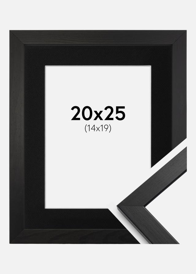Ramme Stilren Sort 20x25 cm - Passepartout Sort 15x20 cm