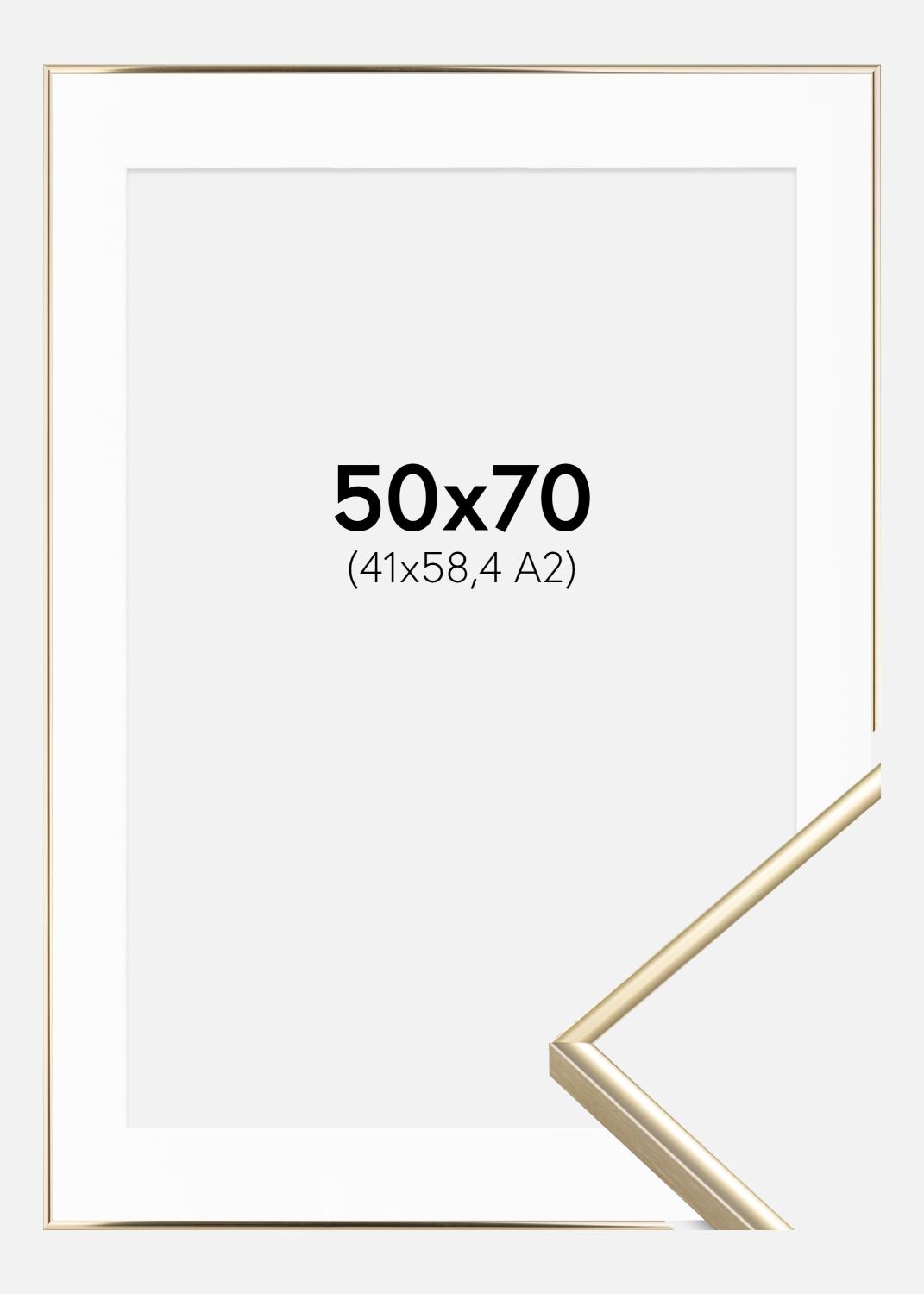 Product Image for Ramme Visby Blank Guld 50x70 cm - Passepartout Hvid 42x59,4 cm (A2)