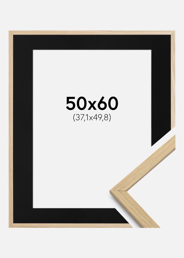 Ramme Edsbyn Eg 50x60 cm - Passepartout Sort 15x20 inches