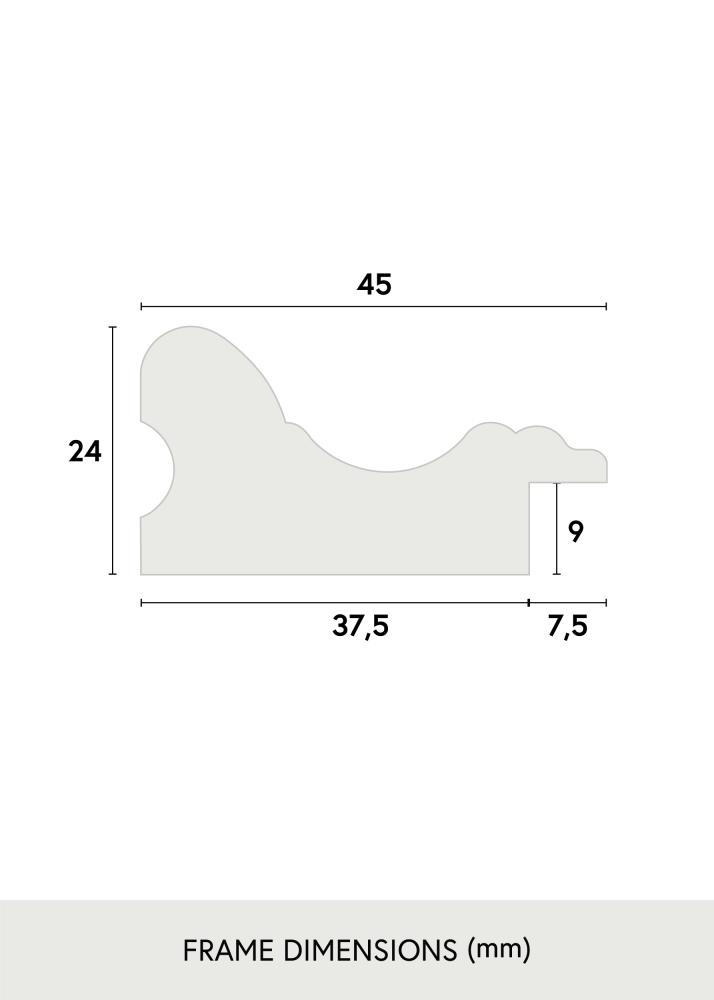 Ramme Charleston Sort 20x30 cm
