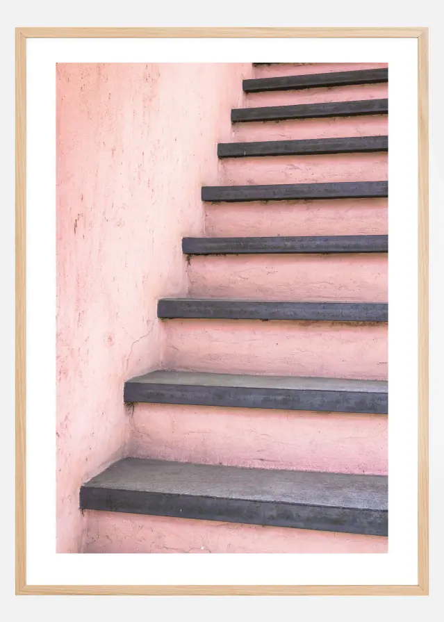 Pink stairs Plakat