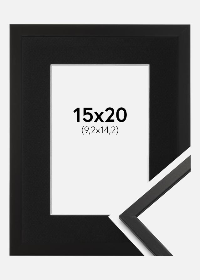 Ramme Edsbyn Sort 15x20 cm - Passepartout Sort 4x6 inches