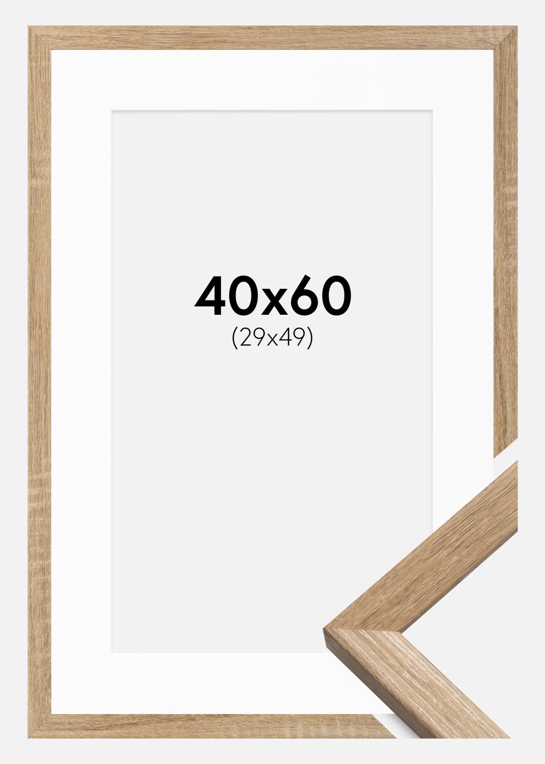 Product Image for Ramme Fiorito Lys Eg 40x60 cm - Passepartout Hvid 30x50 cm