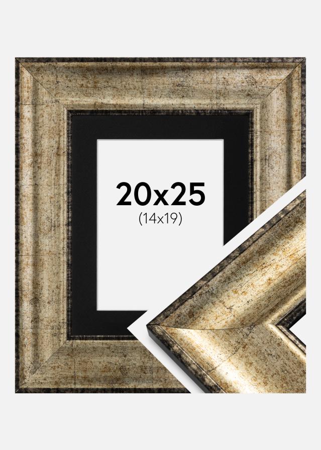 Ramme Saltsjöbaden Antikguld 20x25 cm - Passepartout Sort 15x20 cm