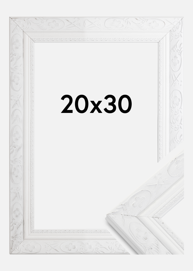 Ramme Barock Hvid 20x30 cm