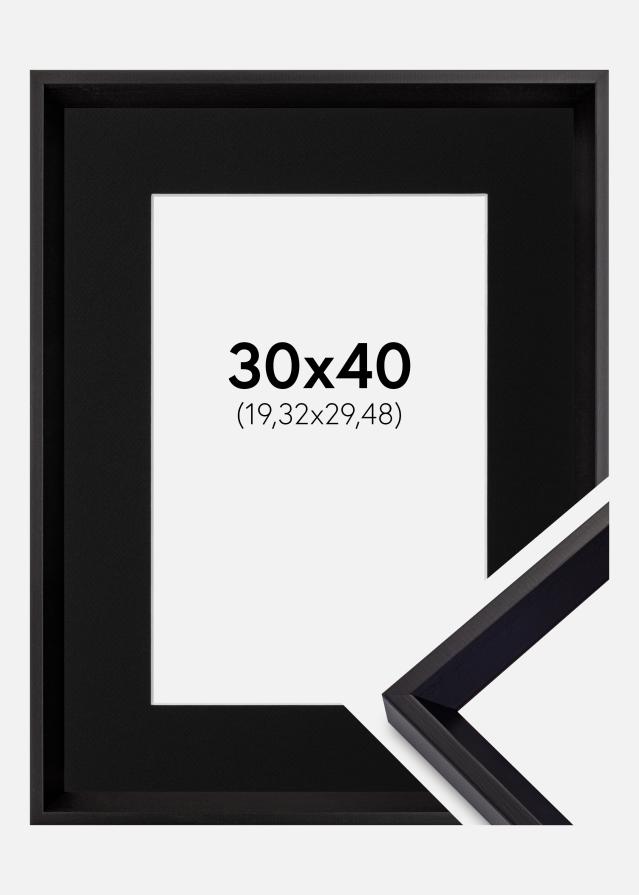Ramme Globe Sort 30x40 cm - Passepartout Sort 8x12 inches