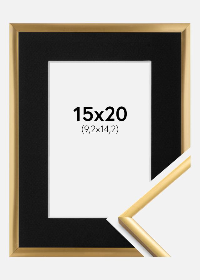 Ramme New Lifestyle Shiny Gold 15x20 cm - Passepartout Sort 4x6 inches