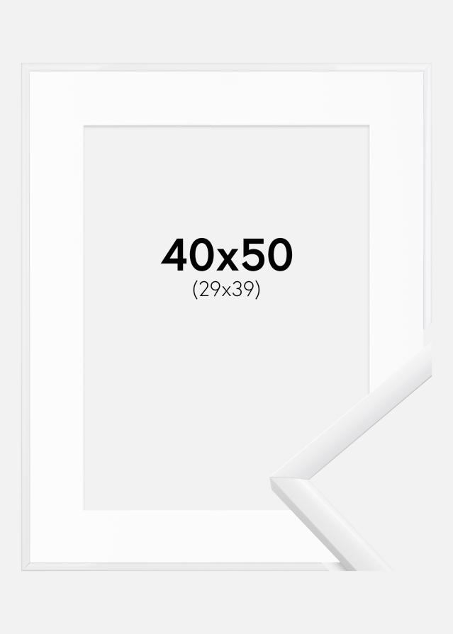 Ramme New Lifestyle Hvid 40x50 cm - Passepartout Hvid 30x40 cm