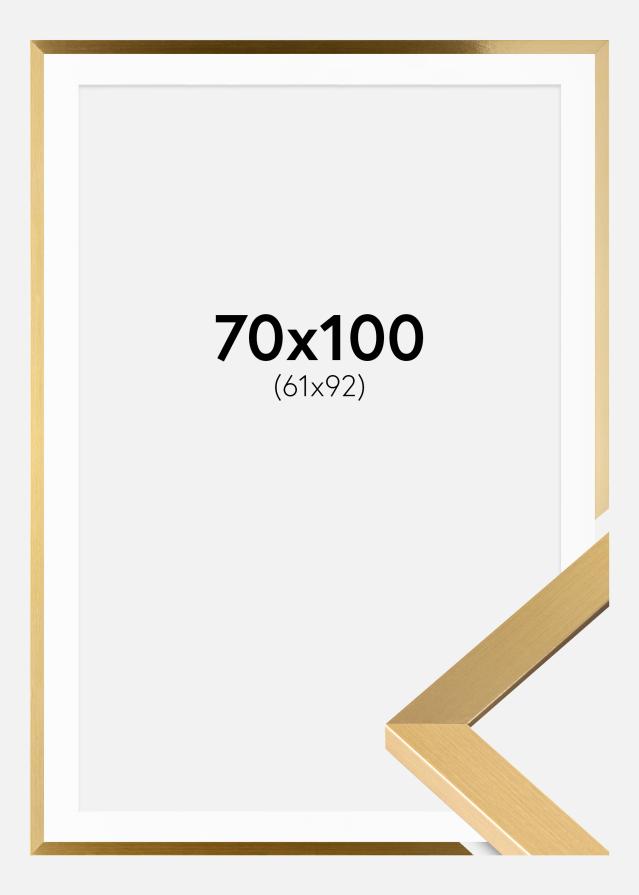 Ramme Selection Guld 70x100 cm - Passepartout Hvid 62x93 cm