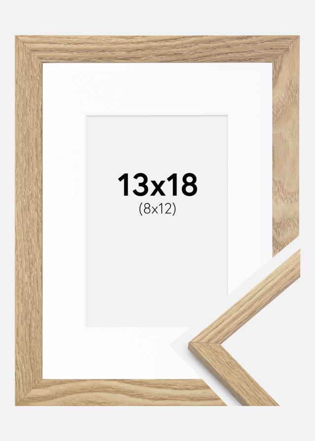 Ramme Trendy Eg 13x18 cm - Passepartout Hvid 9x13 cm