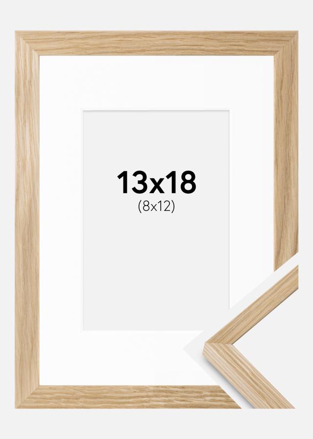 Ramme Soul Oak Veneer 13x18 cm - Passepartout Hvid 9x13 cm