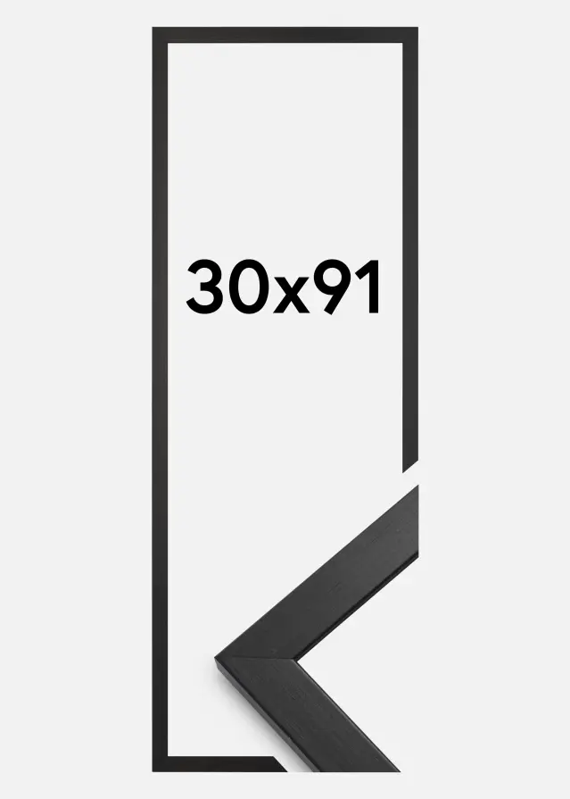 Ramme Stilren Akrylglas Sort 30x91 cm