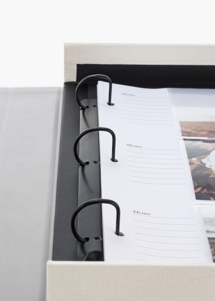 KAILA THROWBACK Warm Grey XL - Coffee Table Photo Album - 60 Billeder i 10x15 cm