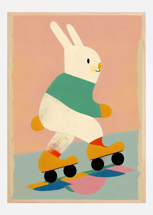 Skating Bunny Plakat