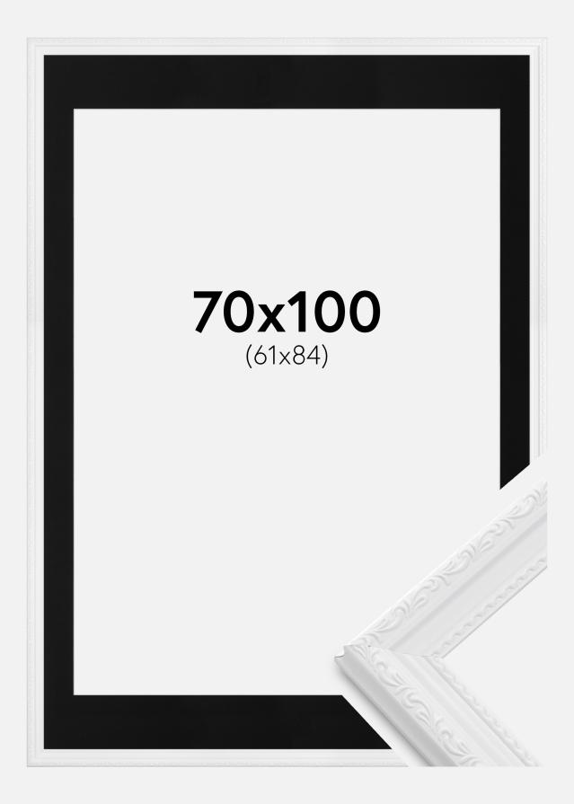 Ramme Abisko Hvid 70x100 cm - Passepartout Sort 62x85 cm