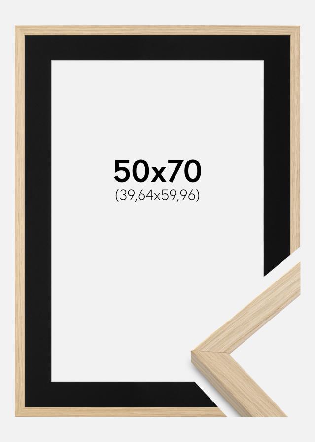Ramme Grimsåker Eg 50x70 cm - Passepartout Sort 16x24 inches