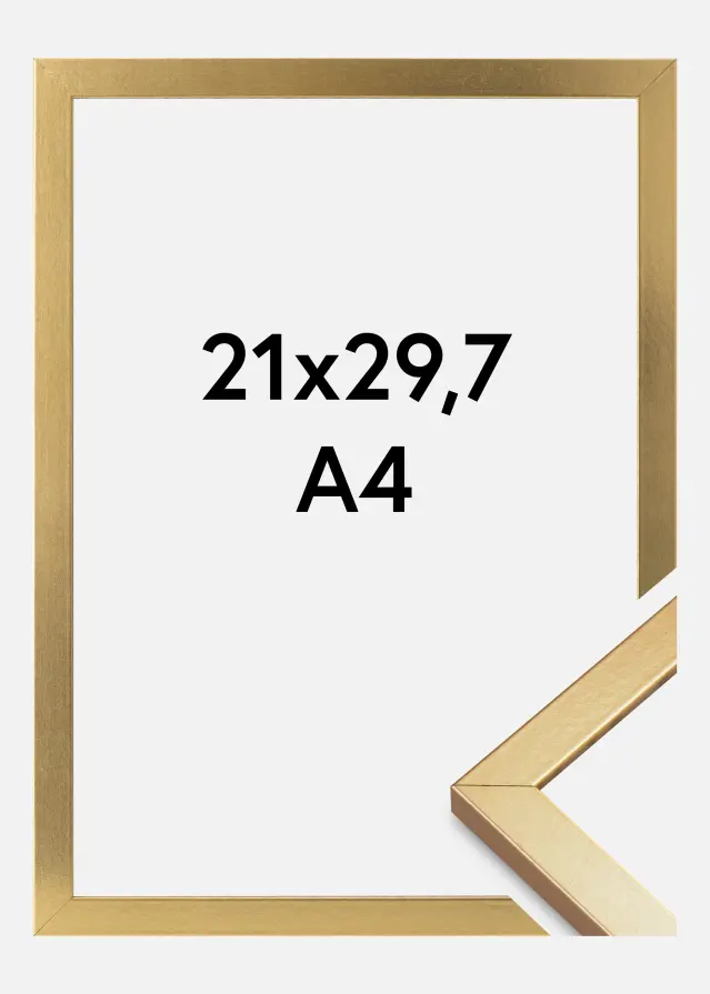 Ramme Minerva Akrylglas Guld 21x29,7 cm (A4)