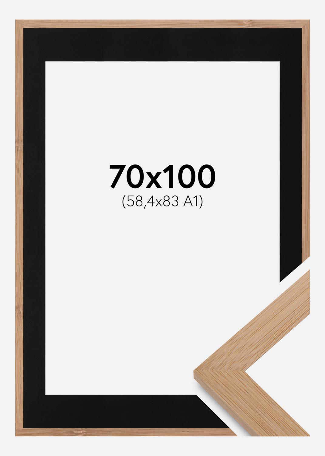 Product Image for Ramme Hoei Bambus 70x100 cm - Passepartout Sort 59,4x84 cm (A1)