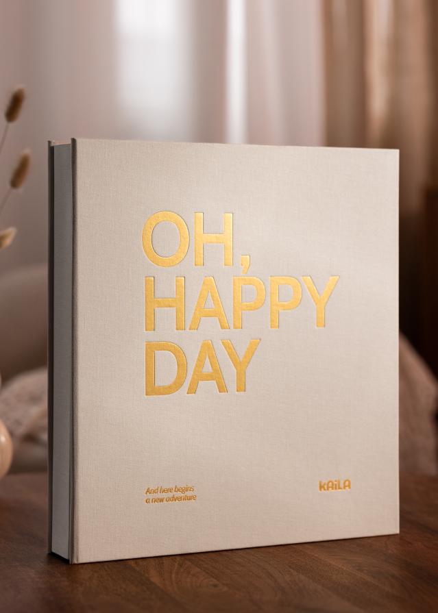 KAILA Fotoalbum OH HAPPY DAY Creme - 600 billeder i 10x15 cm