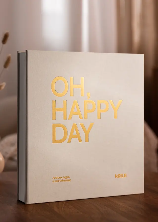 KAILA Fotoalbum OH HAPPY DAY Creme - 600 billeder i 10x15 cm