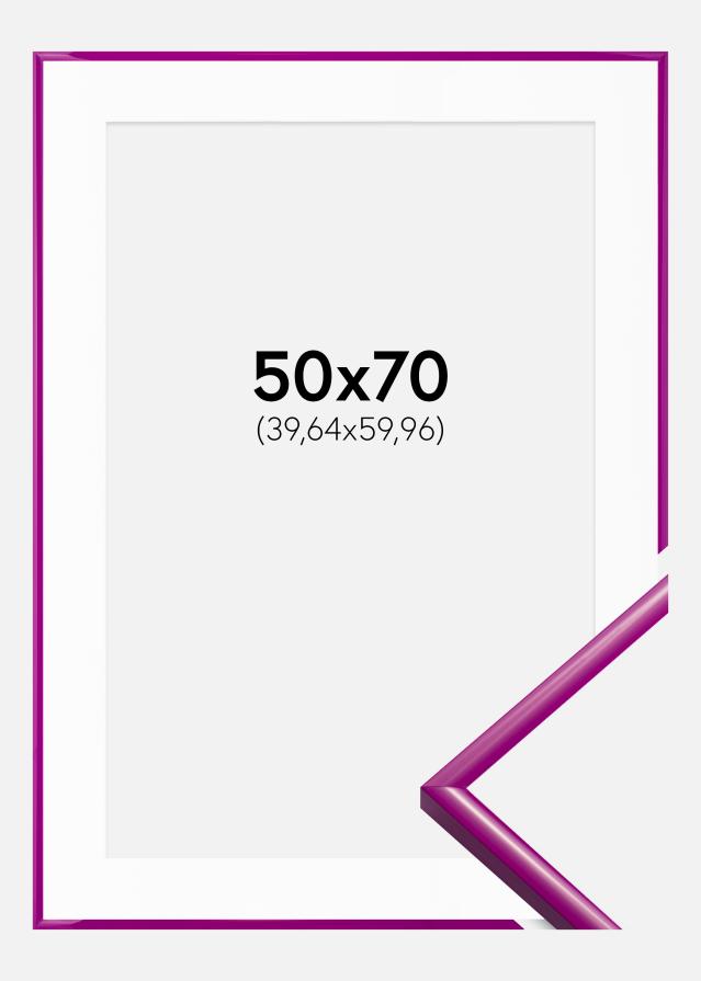 Ramme New Lifestyle Fuchsia 50x70 cm - Passepartout Hvid 16x24 inches