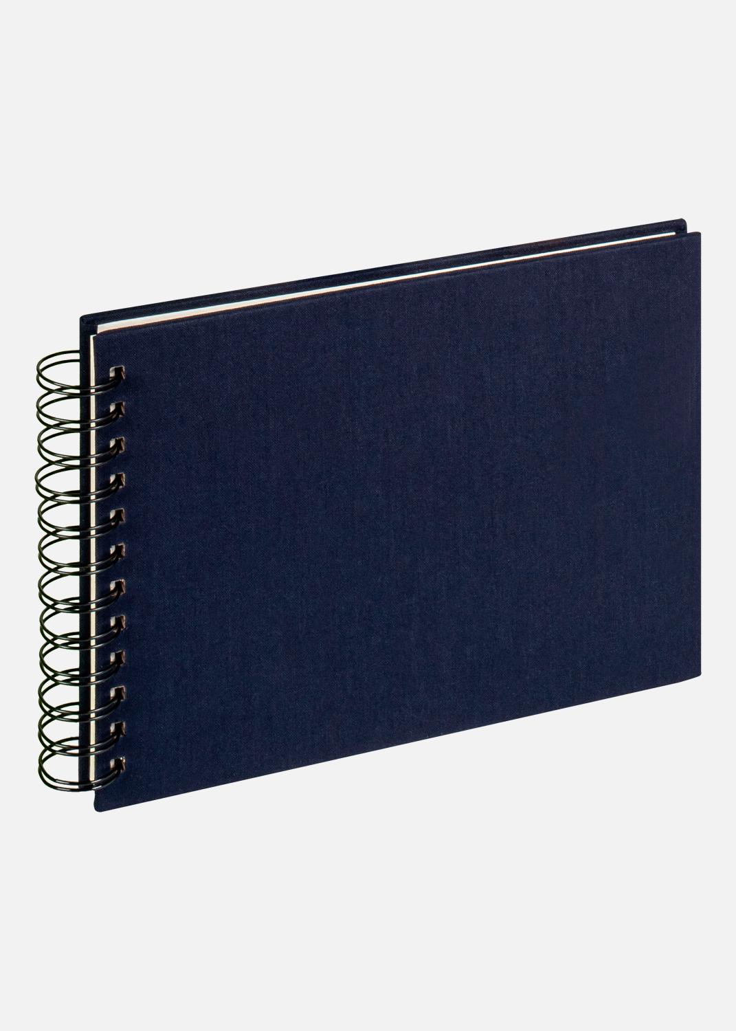 Product Image for Cloth Spiralalbum Blå - 19,5x15 cm (40 Sorte sider / 20 ark)