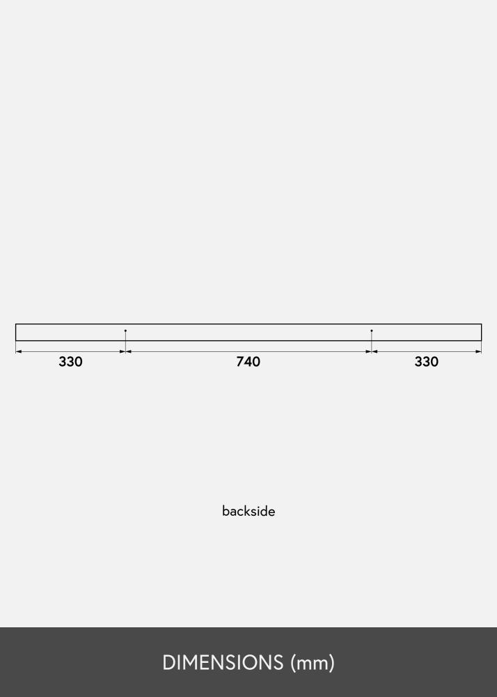 Billedhylde Sort 140 cm