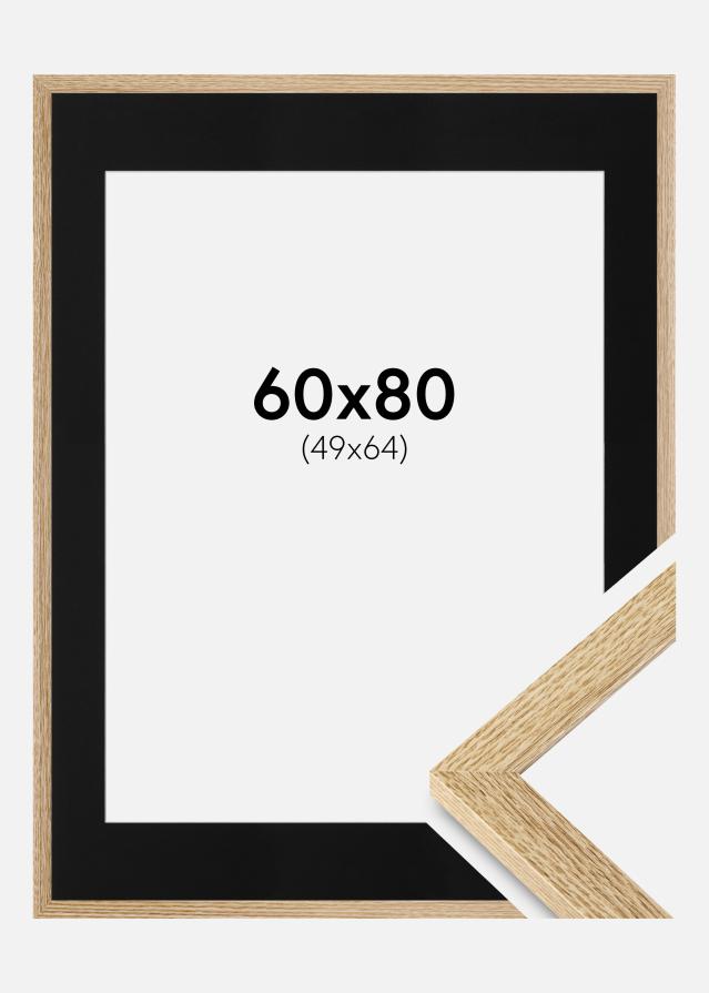 Ramme Selection Eg 60x80 cm - Passepartout Sort 50x65 cm