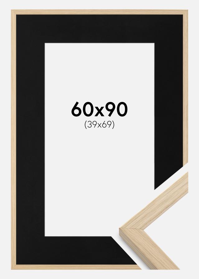 Ramme Grimsåker Eg 60x90 cm - Passepartout Sort 40x70 cm