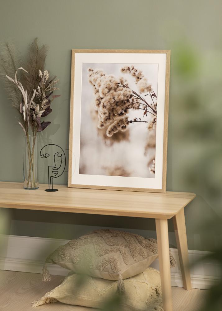 Ramme Stilren Eg 25x35 cm - Passepartout Hvid 6x10 inches