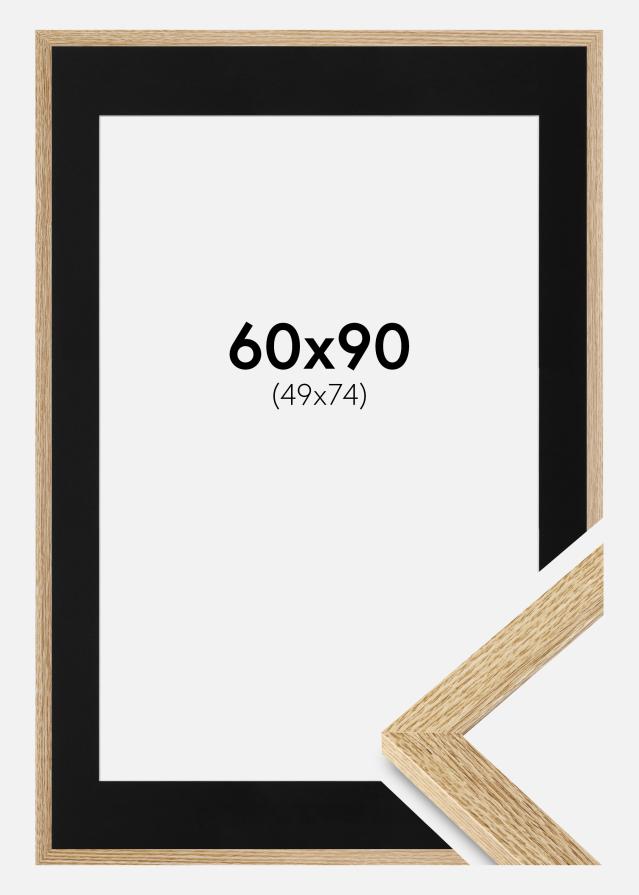 Ramme Selection Eg 60x90 cm - Passepartout Sort 50x75 cm