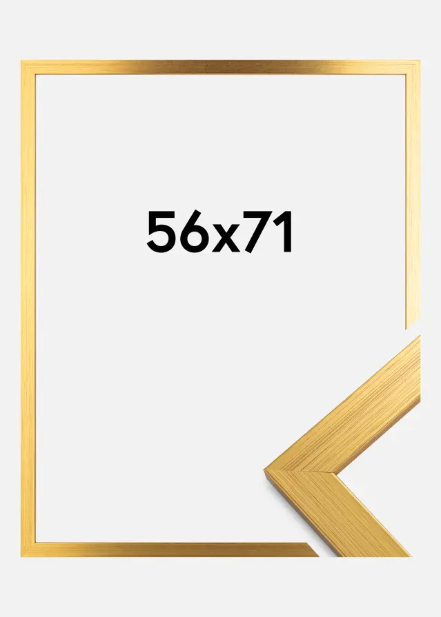 Ramme Gold Wood Akrylglas 56x71 cm
