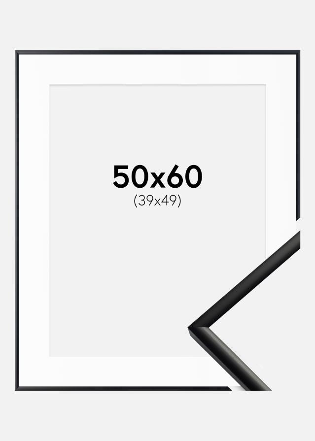 Ramme New Lifestyle Mat Sort 50x60 cm - Passepartout Hvid 40x50 cm