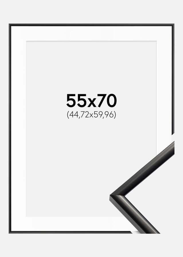 Ramme New Lifestyle Sort 55x70 cm - Passepartout Hvid 18x24 inches