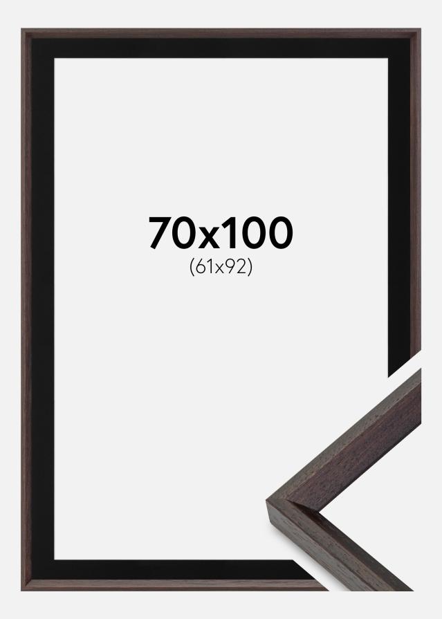 Ramme Globe Espresso 70x100 cm - Passepartout Sort 62x93 cm