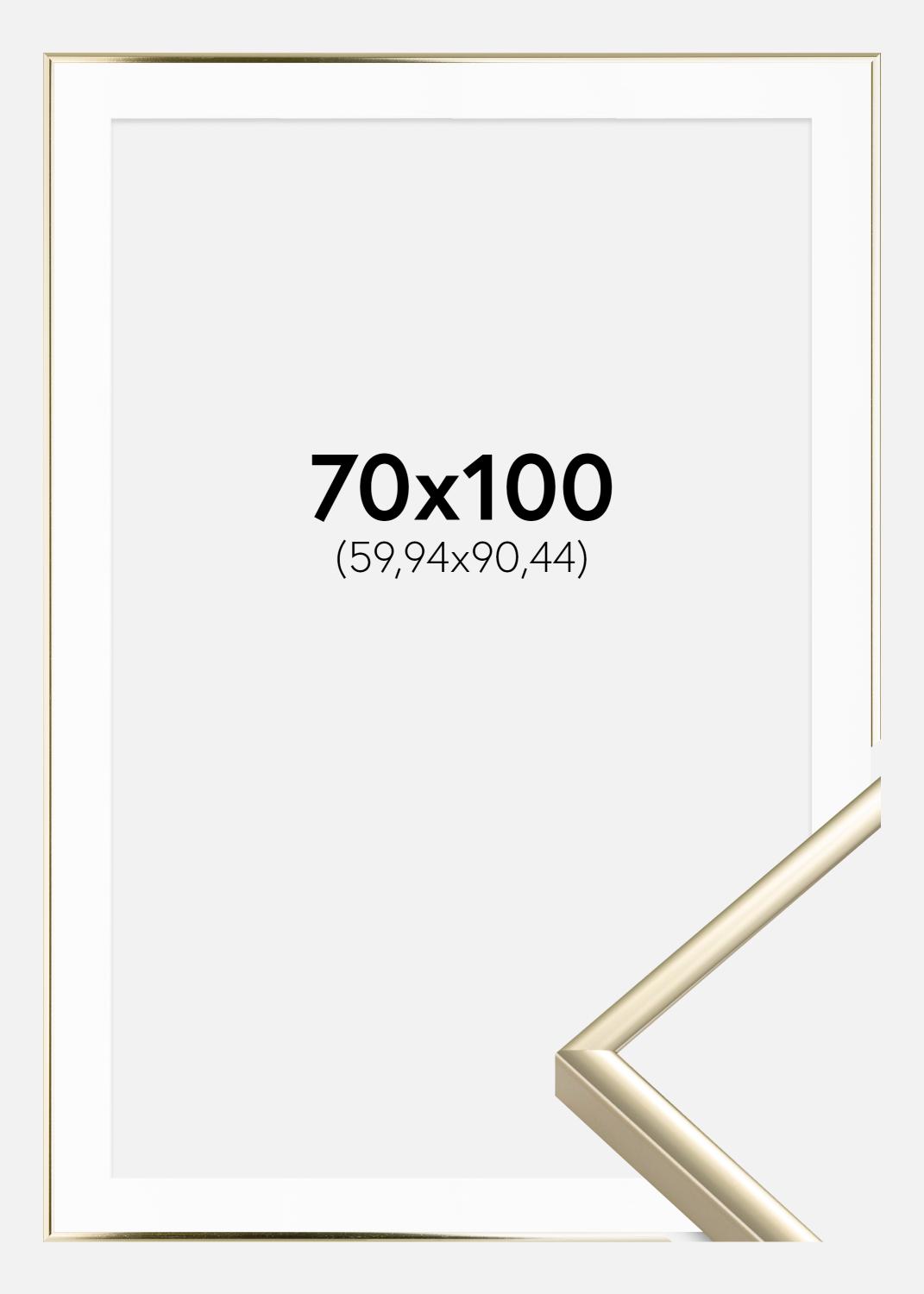 Product Image for Ramme Aluminium Blank Guld 70x100 cm - Passepartout Hvid 24x36 inches