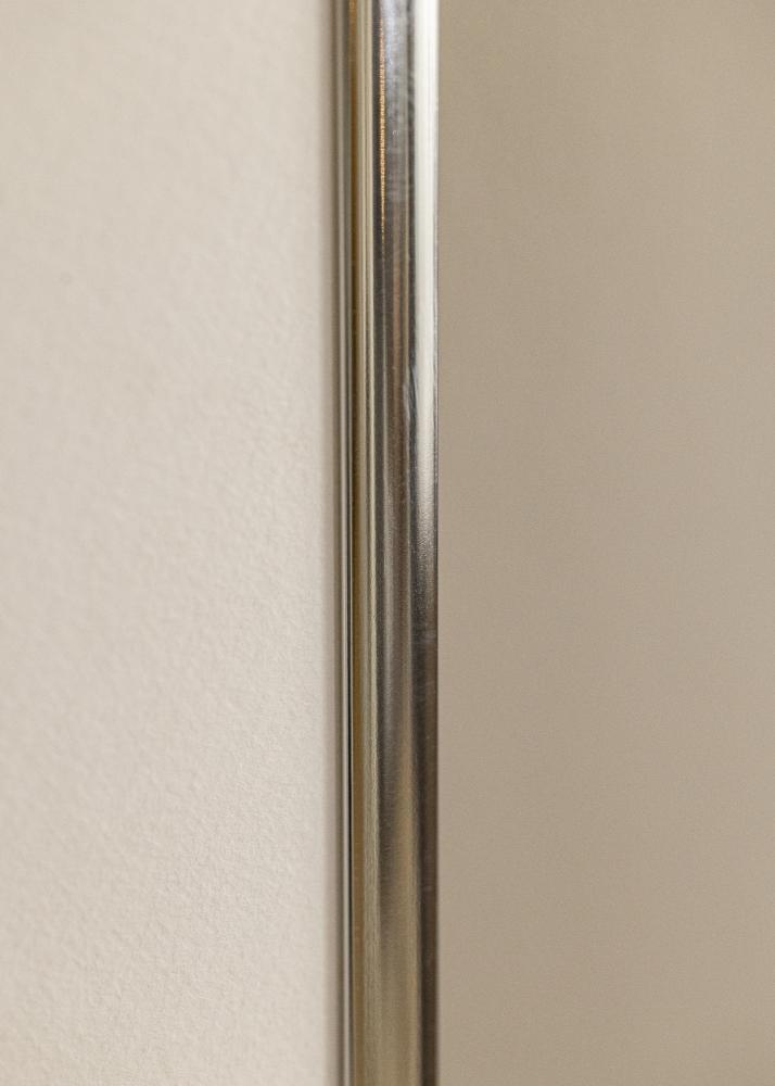 Ramme Aluminium Blank Sølv 40x50 cm - Passepartout Hvid 27x35 cm